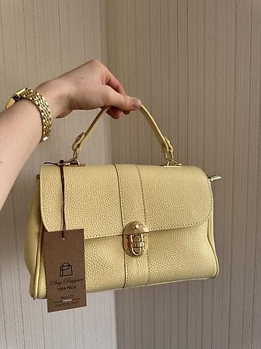 👜 Кожаная сумка премиум качества Стильная сумка в нежном сливочном at lalafo.kg 👜 Кожаная сумка премиум качества Стильная сумка в нежном сливочном