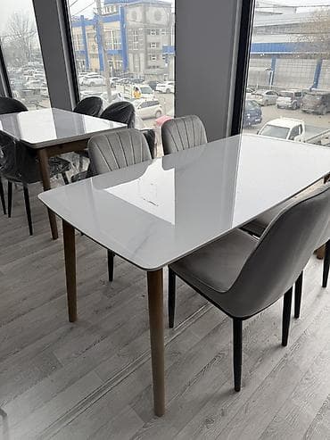 Обеденные столы с прямоугольной столешницей - Современный дизайн at lalafo.kg Обеденные столы с прямоугольной столешницей - Современный дизайн
