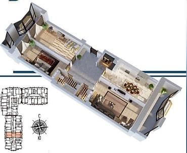 3 комнаты, 121 м², Ак-Кеме (старый аэропорт) Элитка, 6 этаж, ПСО (под самоотделку) at lalafo.kg 3 комнаты, 121 м², Ак-Кеме (старый аэропорт) Элитка, 6 этаж, ПСО (под самоотделку)