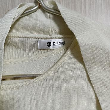 Кардиган-пальто DiaMei, молочного цвета - Бренд: DiaMei (ярлык на at lalafo.kg — 1 Кардиган-пальто DiaMei, молочного цвета - Бренд: DiaMei (ярлык на — 1