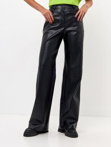 Брюки Широкие, Экокожа, L at lalafo.kg Брюки Широкие, Экокожа, L