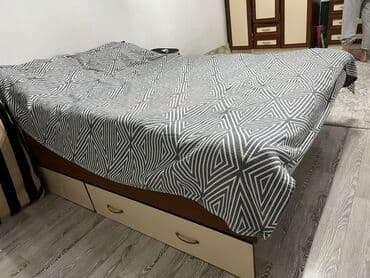 Спальный гарнитур, Б/у, Двуспальная кровать, Комод, Шкаф, Самовывоз at lalafo.kg Спальный гарнитур, Б/у, Двуспальная кровать, Комод, Шкаф, Самовывоз