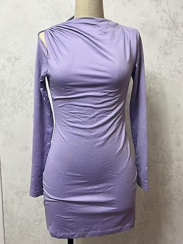 Вечернее платье, Классическое, Короткая модель, Трикотаж, С рукавами, Один рукав, S at lalafo.kg Вечернее платье, Классическое, Короткая модель, Трикотаж, С рукавами, Один рукав, S