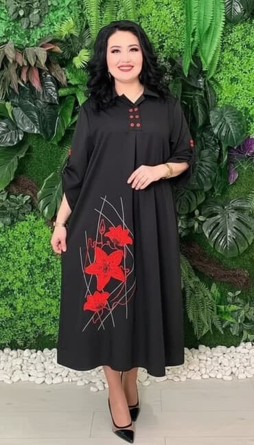 Вечернее платье, А-силуэт, Длинная модель, С рукавами, L at lalafo.kg Вечернее платье, А-силуэт, Длинная модель, С рукавами, L