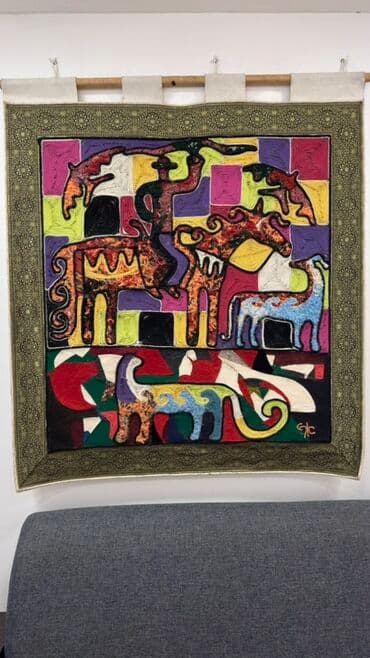 Настенное панно, в национальном стиле, ручной работы, размер примерно at lalafo.kg Настенное панно, в национальном стиле, ручной работы, размер примерно