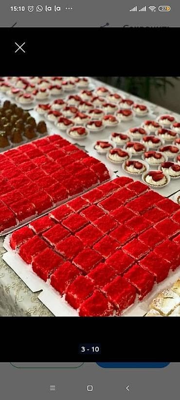 Набор порционных пирожных (квадратные кусочки в коробках) at lalafo.kg Набор порционных пирожных (квадратные кусочки в коробках)