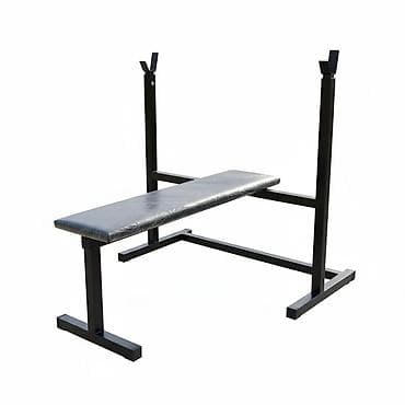 Скамья для жима лёжа со стойками под штангу - Прямая скамья с lalafo.kg да Скамья для жима лёжа со стойками под штангу - Прямая скамья с