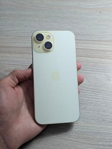 IPhone 15, Б/у, 128 ГБ, Желтый, Чехол, 86 % at lalafo.kg IPhone 15, Б/у, 128 ГБ, Желтый, Чехол, 86 %