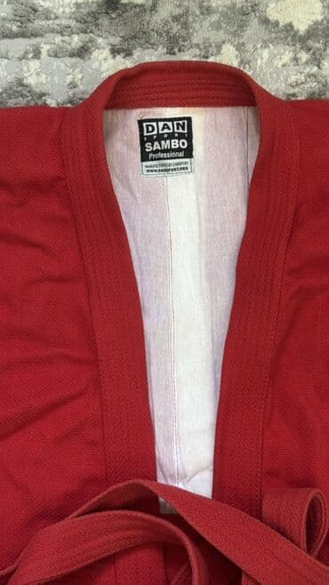 Куртка для самбо DAN Sport — модель SAMBO Professional, красная at lalafo.kg Куртка для самбо DAN Sport — модель SAMBO Professional, красная