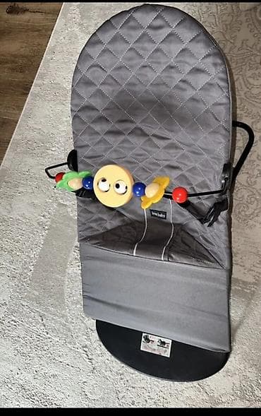 Детский шезлонг, Качалка, Железо, цвет - Серый at lalafo.kg Детский шезлонг, Качалка, Железо, цвет - Серый