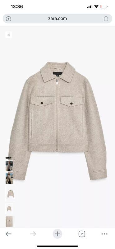 Продаю новую куртку Zara оригинал из мягкой ткани на молнии, цвет at lalafo.kg Продаю новую куртку Zara оригинал из мягкой ткани на молнии, цвет