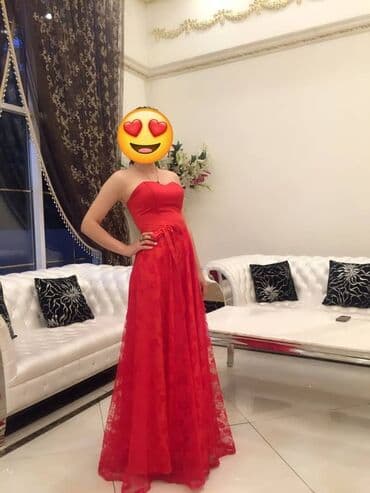 Шикарное красное Платье, почти новое, надевала 1 раз at lalafo.kg Шикарное красное Платье, почти новое, надевала 1 раз
