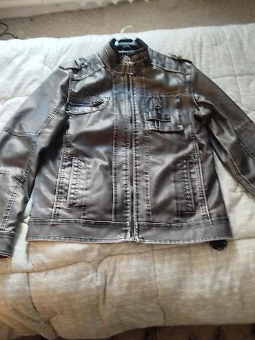 Мужская куртка в стиле байкер - Материал: искусственная кожа at lalafo.kg Мужская куртка в стиле байкер - Материал: искусственная кожа