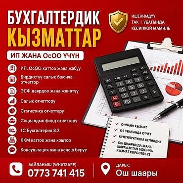 Бухгалтерские услуги | Ведение бухгалтерского учёта at lalafo.kg Бухгалтерские услуги | Ведение бухгалтерского учёта