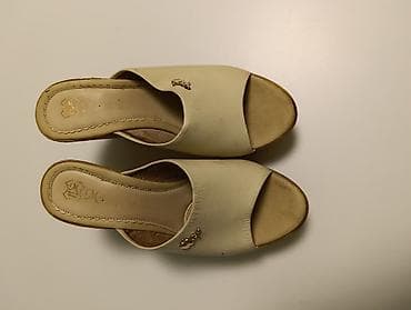 Бежевые женские мюли на высокой танкетке - Модель: открытые мюли/сабо lalafo.kg да — 2 Бежевые женские мюли на высокой танкетке - Модель: открытые мюли/сабо — 2