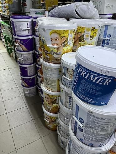 Краски и грунтовки для отделочных работ (ведра) - Широкий выбор at lalafo.kg Краски и грунтовки для отделочных работ (ведра) - Широкий выбор