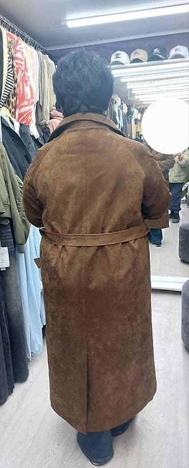 Пальто, Тренчкот, Замша, Длинная модель, С поясом, 3XL at lalafo.kg Пальто, Тренчкот, Замша, Длинная модель, С поясом, 3XL