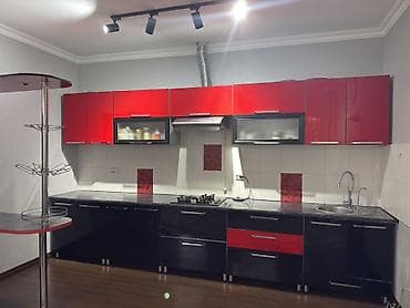 Кухонный гарнитур, цвет - Красный, МДФ at lalafo.kg — 5 Кухонный гарнитур, цвет - Красный, МДФ — 5