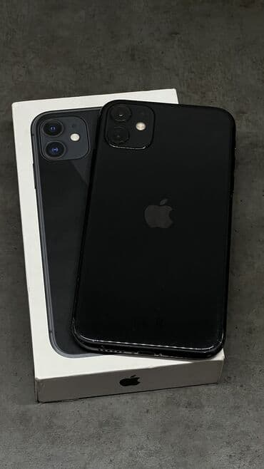 IPhone 11, Б/у, 64 ГБ, Черный, Защитное стекло, Коробка, 80 % at lalafo.kg IPhone 11, Б/у, 64 ГБ, Черный, Защитное стекло, Коробка, 80 %
