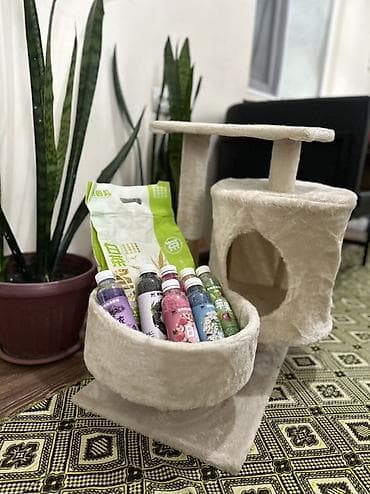 Когтеточка-домик для кошек, компактная и многоуровневая. - Материал lalafo.kg да — 1 Когтеточка-домик для кошек, компактная и многоуровневая. - Материал — 1