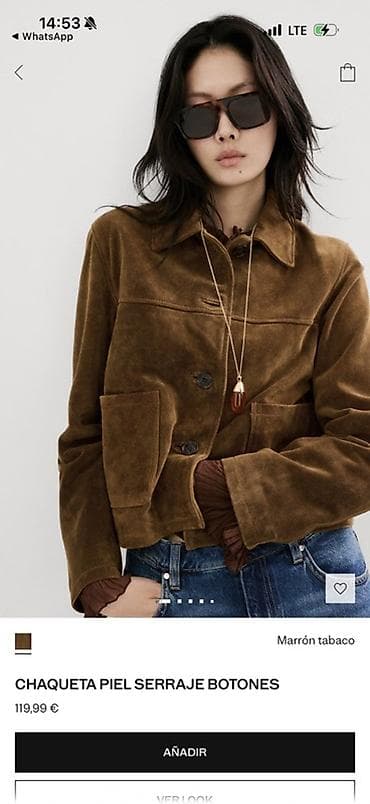 Продам новую куртку Манго из натуральной замши, размер ХС на С at lalafo.kg Продам новую куртку Манго из натуральной замши, размер ХС на С