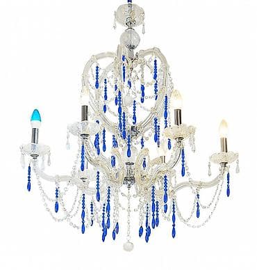 Люстра 6 ти рожковая, диаметр 77 см, высота 110 см, с современными at lalafo.kg Люстра 6 ти рожковая, диаметр 77 см, высота 110 см, с современными