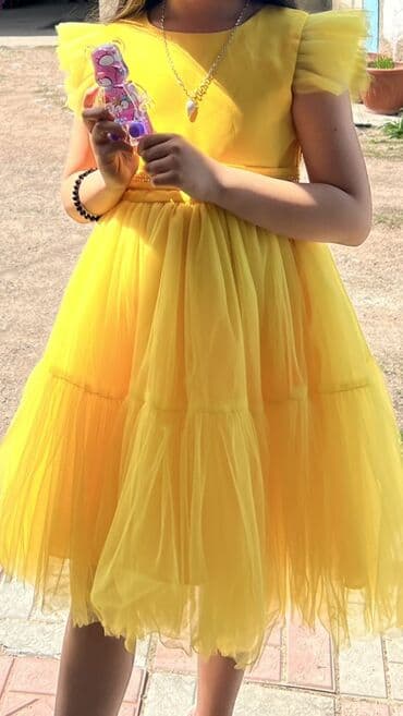 Детское платье, цвет - Желтый, Б/у at lalafo.kg Детское платье, цвет - Желтый, Б/у