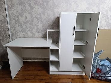 Комплект офисной мебели, Шкаф, ДСП, цвет - Белый at lalafo.kg Комплект офисной мебели, Шкаф, ДСП, цвет - Белый