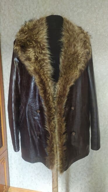 Куртка мужская натуральный мех волк кожа. размер 48-50 at lalafo.kg Куртка мужская натуральный мех волк кожа. размер 48-50