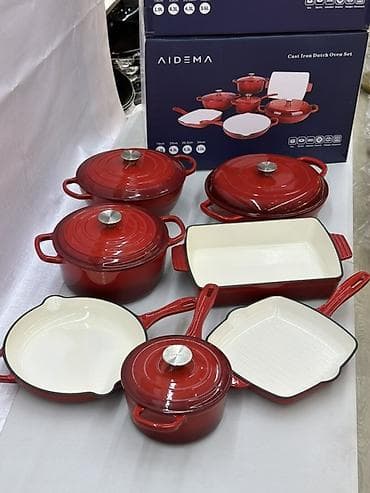 Чугунный набор посуды AIDEMA 7 в 1 с эмалированным покрытием Color at lalafo.kg Чугунный набор посуды AIDEMA 7 в 1 с эмалированным покрытием Color