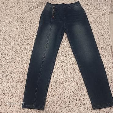 Джинсы, Прямые, Китай, Высокая талия, L at lalafo.kg Джинсы, Прямые, Китай, Высокая талия, L