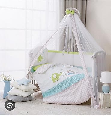 Детская кроватка с маятниковым механизмом и выдвижным ящиком + матрас at lalafo.kg Детская кроватка с маятниковым механизмом и выдвижным ящиком + матрас