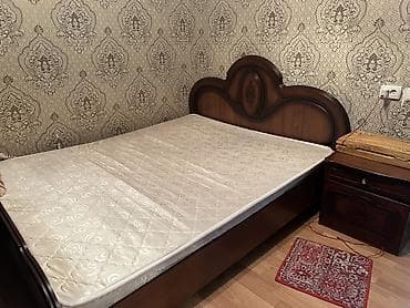 Уктоочу бөлмө гарнитуру, Колдонулган, Эки кишилик керебет, Белоруссия, Жыгач, Өзү алып кетүү, түсү - Күрөң lalafo.kg да — 2 Уктоочу бөлмө гарнитуру, Колдонулган, Эки кишилик керебет, Белоруссия, Жыгач, Өзү алып кетүү, түсү - Күрөң — 2