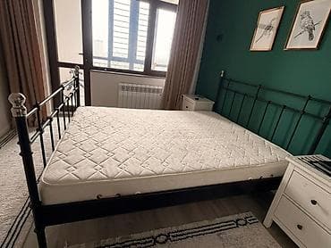 Бир жарым керебеттер: Эки кишилик керебет, Каркассыз матрас, узуну - 200 см lalafo.kg да — 2 Бир жарым керебеттер: Эки кишилик керебет, Каркассыз матрас, узуну - 200 см — 2