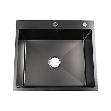 Кухонная мойка из нержавеющей стали, цвет графит/черный металл. - at lalafo.kg Кухонная мойка из нержавеющей стали, цвет графит/черный металл. -