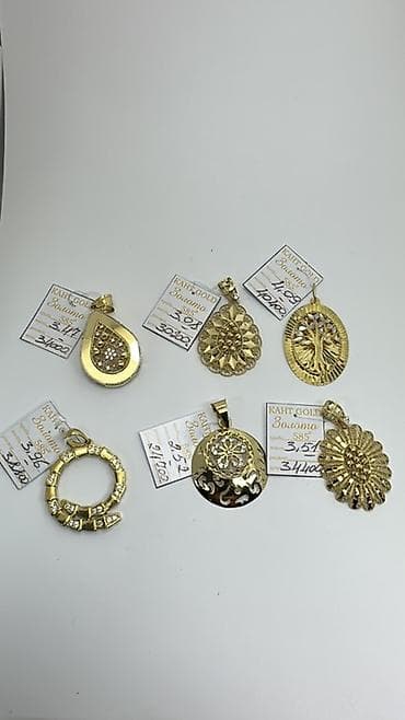 Кулон, Проба 585, Фианит, Узоры и орнаменты at lalafo.kg Кулон, Проба 585, Фианит, Узоры и орнаменты