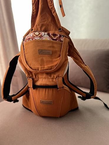 Новый почти Эргорюкзак-переноска с хипситом Ai-mama, терракотовый - at lalafo.kg Новый почти Эргорюкзак-переноска с хипситом Ai-mama, терракотовый -