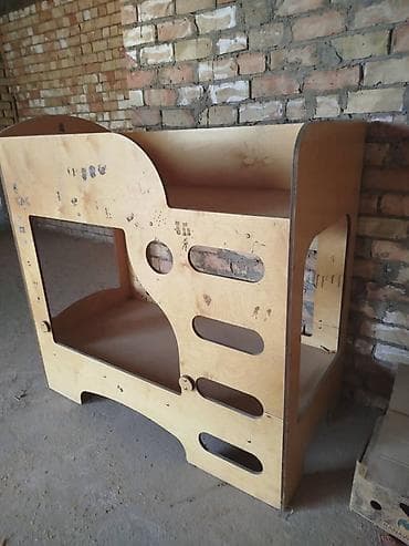 Двухъярусная детская кровать, Другой материал, цвет - Желтый at lalafo.kg Двухъярусная детская кровать, Другой материал, цвет - Желтый