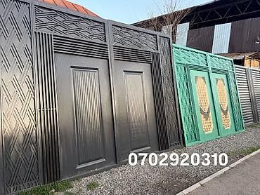 Металлические распашные ворота и калитки современного дизайна. - lalafo.kg да Металлические распашные ворота и калитки современного дизайна. -