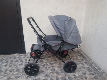 Коляска, цвет - Серебристый, Б/у at lalafo.kg Коляска, цвет - Серебристый, Б/у