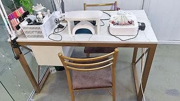 Маникюрное рабочее место с оборудованием - Стол для мастера at lalafo.kg Маникюрное рабочее место с оборудованием - Стол для мастера