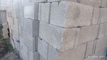 Пескоблок Гладкий, Стеновой, 400x200x200, Самовывоз at lalafo.kg Пескоблок Гладкий, Стеновой, 400x200x200, Самовывоз