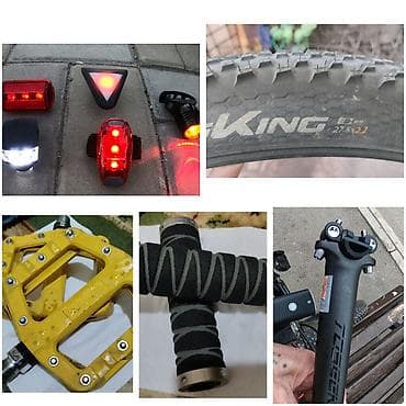 Набор велосипедных аксессуаров и комплектующих: 1. - БУ задние at lalafo.kg Набор велосипедных аксессуаров и комплектующих: 1. - БУ задние