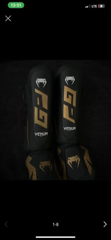 Щитки для голени и подъёма стопы размер L Venum (серия с золотым at lalafo.kg Щитки для голени и подъёма стопы размер L Venum (серия с золотым