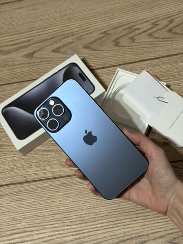 IPhone 15 Pro, Blue Titanium, Коробка at lalafo.kg IPhone 15 Pro, Blue Titanium, Коробка