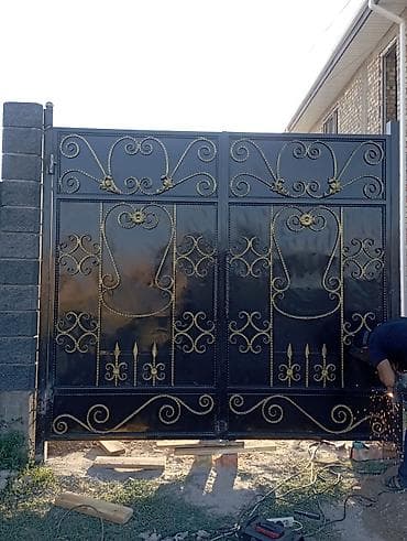 Ачылма дарбазалар: Кованые металлические ворота и калитки под заказ. - Материал: сталь lalafo.kg да — 10 Ачылма дарбазалар: Кованые металлические ворота и калитки под заказ. - Материал: сталь — 10