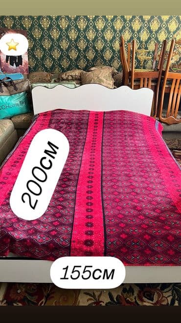 Продаю Двуспальную кровать. В хорошем состоянии с матрасом Цена at lalafo.kg Продаю Двуспальную кровать. В хорошем состоянии с матрасом Цена