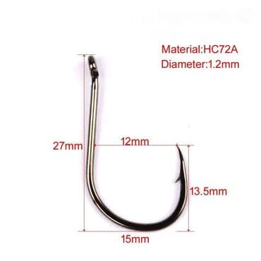 Рыболовный крючок — усиленный, сверхострый (HC72A) Надёжный одинарный at lalafo.kg Рыболовный крючок — усиленный, сверхострый (HC72A) Надёжный одинарный