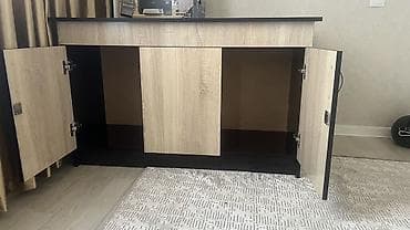 Тумба для вещей и одежды, Без зеркала, ЛДСП, цвет - Коричневый at lalafo.kg Тумба для вещей и одежды, Без зеркала, ЛДСП, цвет - Коричневый