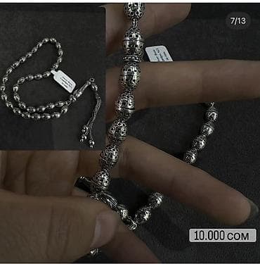 Күмүш сөйкөлөр: Серебряные четки — несколько вариантов дизайна. - Материал: серебро lalafo.kg да — 9 Күмүш сөйкөлөр: Серебряные четки — несколько вариантов дизайна. - Материал: серебро — 9